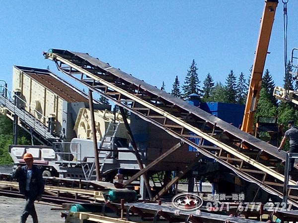 移動式建筑垃圾處理設備現場