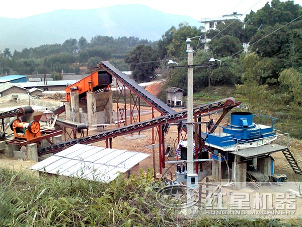 干法機制砂生產工藝現場示意圖