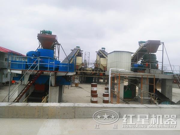 環(huán)保型沖擊式破碎機(jī)生產(chǎn)現(xiàn)場(chǎng)