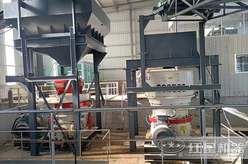 陜西寶雞制砂生產線建設現場二