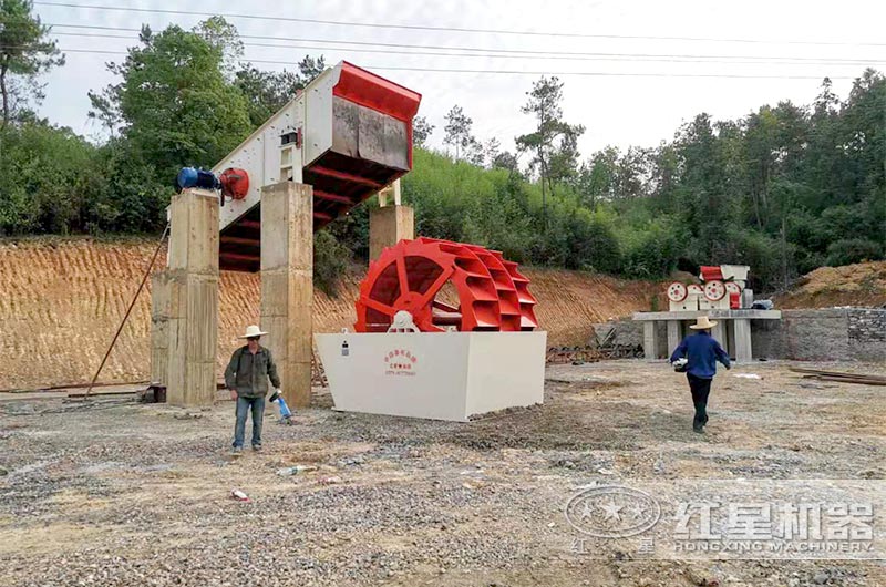 時產100噸砂石生產線現場
