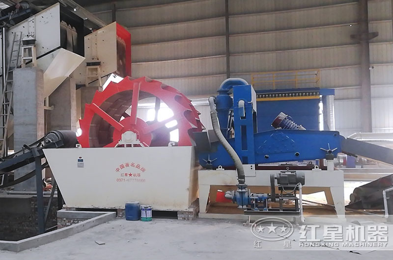 細砂回收機與輪斗式洗沙機聯合作業