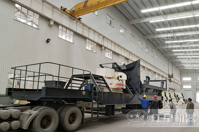 移動制砂機組機現場