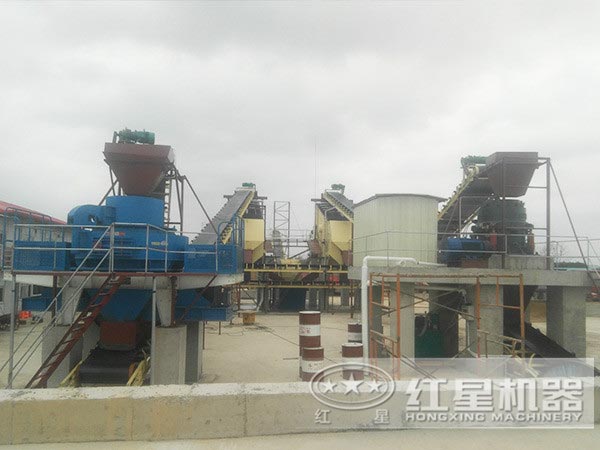 鵝卵石制砂機生產現場實拍