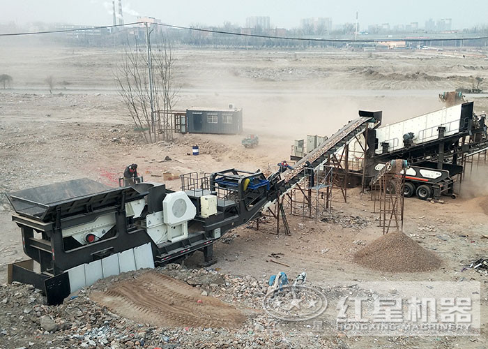 移動砂石機作業(yè)現場