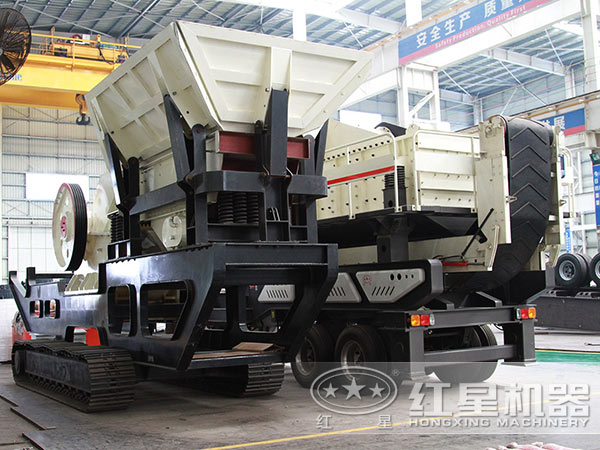 時產100噸瓜子片移動破碎站