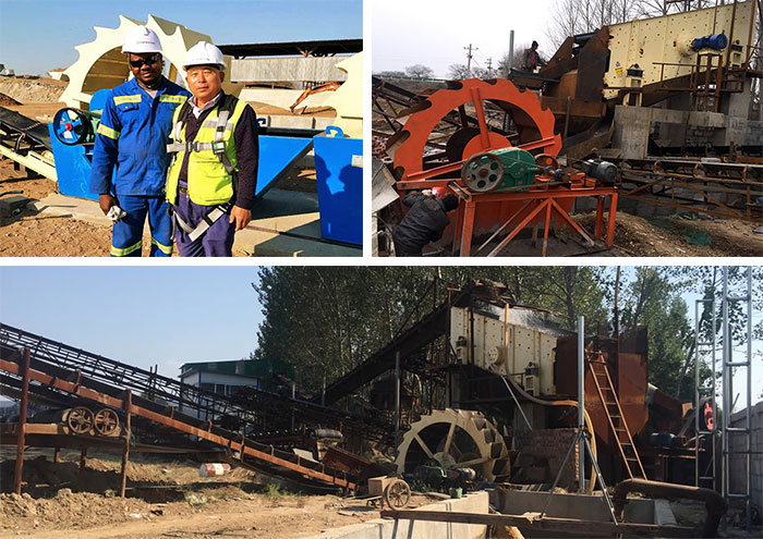 河沙洗砂機洗沙現場，帶噴淋裝置-減少揚塵，綠色環保