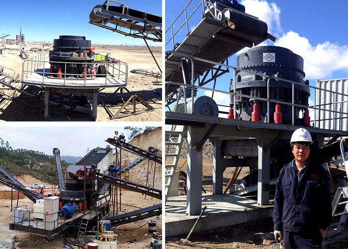 全液壓圓錐式破碎機客戶生產現場合集