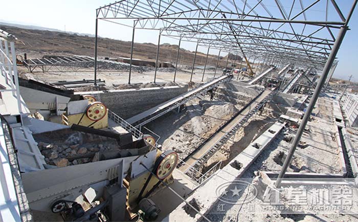 PE-750&times;1060石頭破碎現(xiàn)場(chǎng)