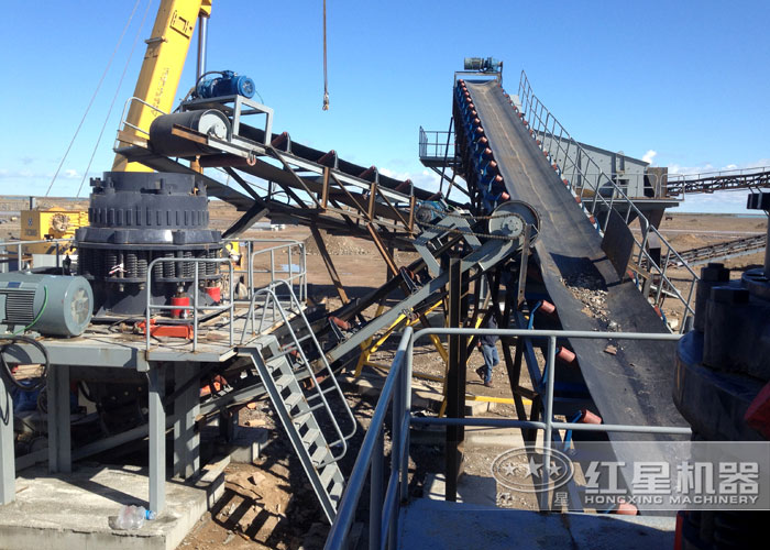 圓錐破碎機施工現場