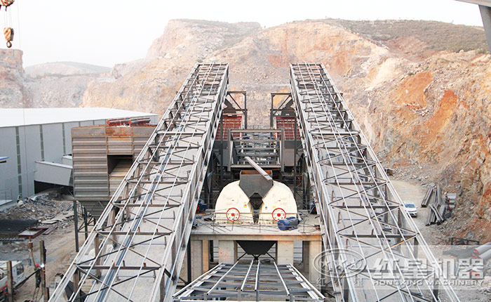 重錘式大理石破碎安裝現場