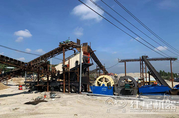 移動制砂機作業現場