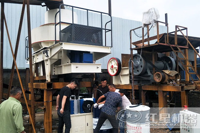 砂石廠企業擴建安裝現場