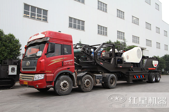 紅星機器輪胎式移動破碎 機發貨圖