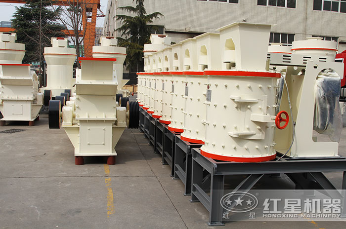 不同類型的板錘打沙機設備展示