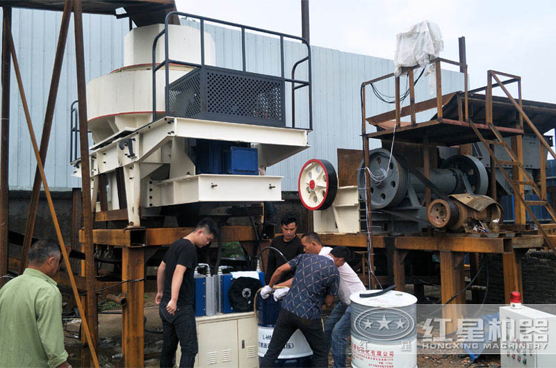 徐州客戶的制砂安裝現場