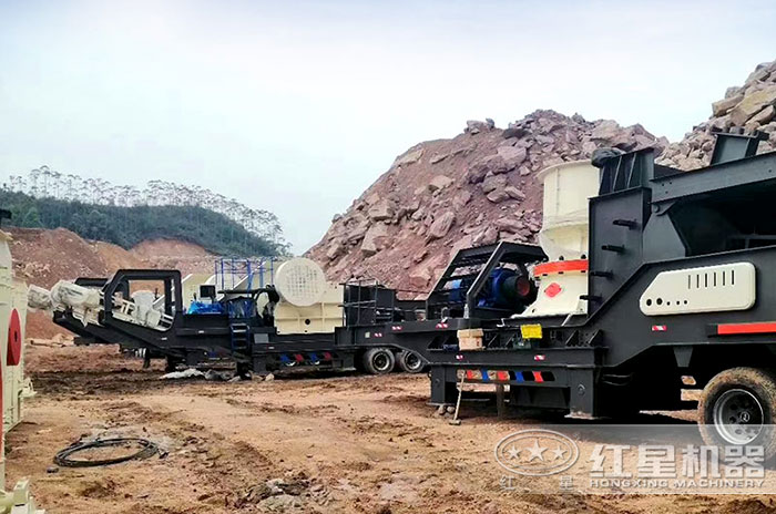 移動式碎沙生產現場