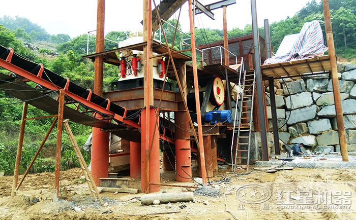 可砂石料破碎加工現場