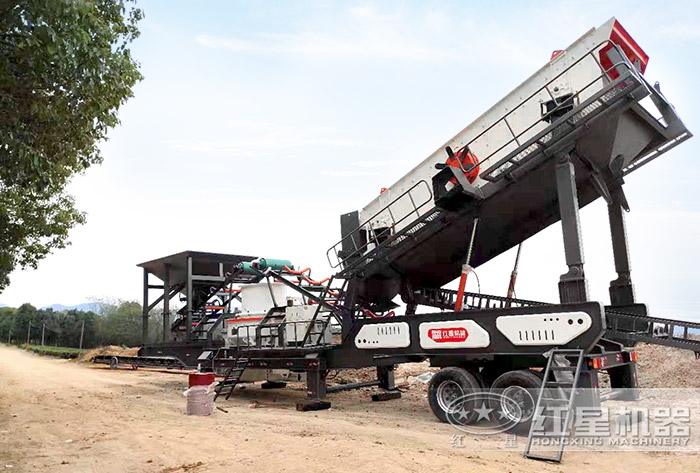 移動打沙制砂一體機現場作業