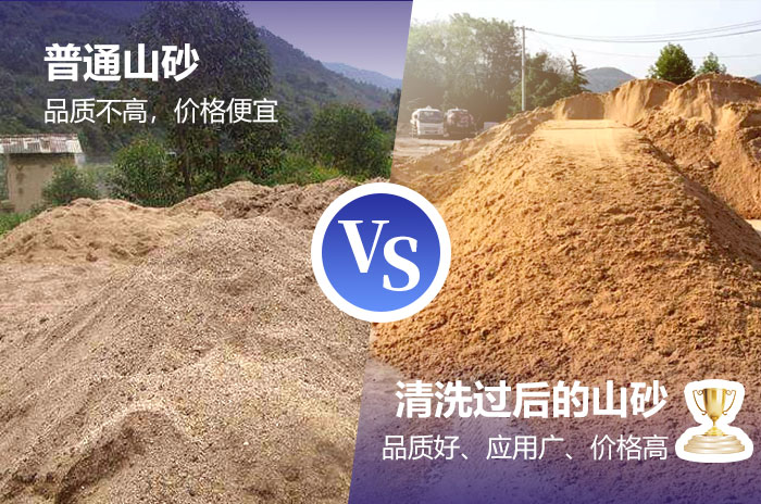 山沙物料清洗前后品質大幅提升