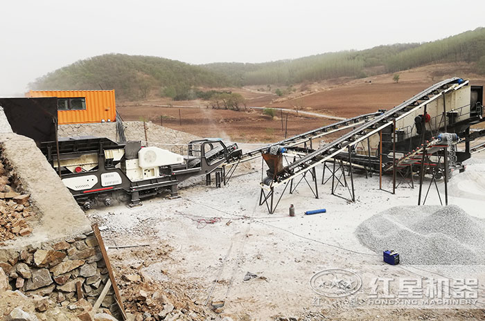 移動破碎設備作業現場展示