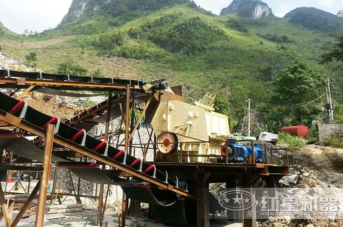 紅星山西用戶pf1214反擊式破碎機作業現場