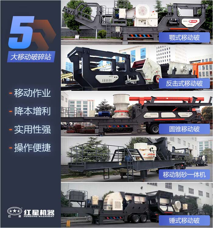  5大經典款移動石子破碎機