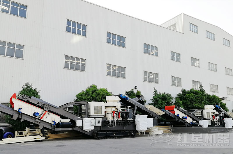 履帶圓錐移動破碎站高清實拍