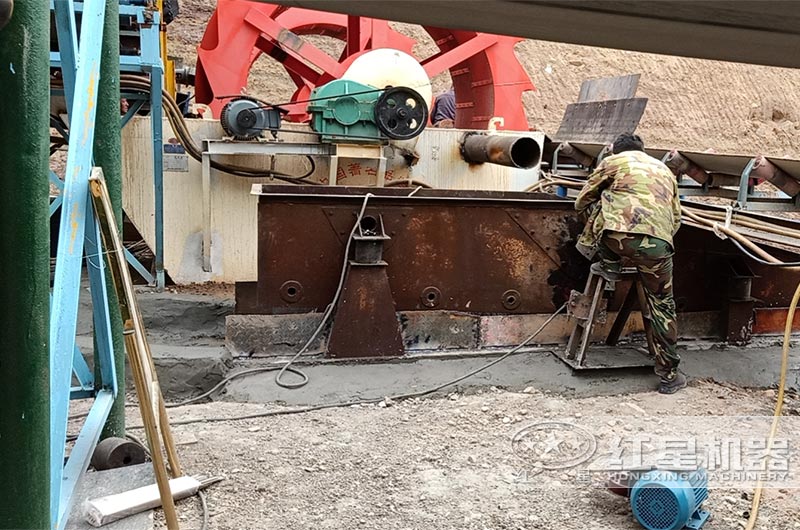 中小型洗砂機安裝現場