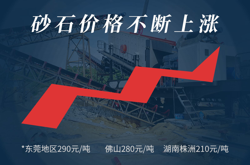 各地的砂石價格持續上漲，前景廣闊