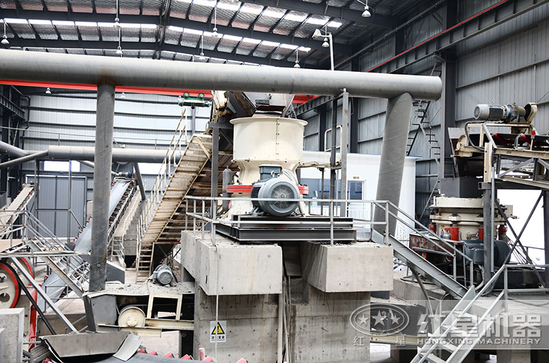新型圓錐式制砂機在制砂生產線