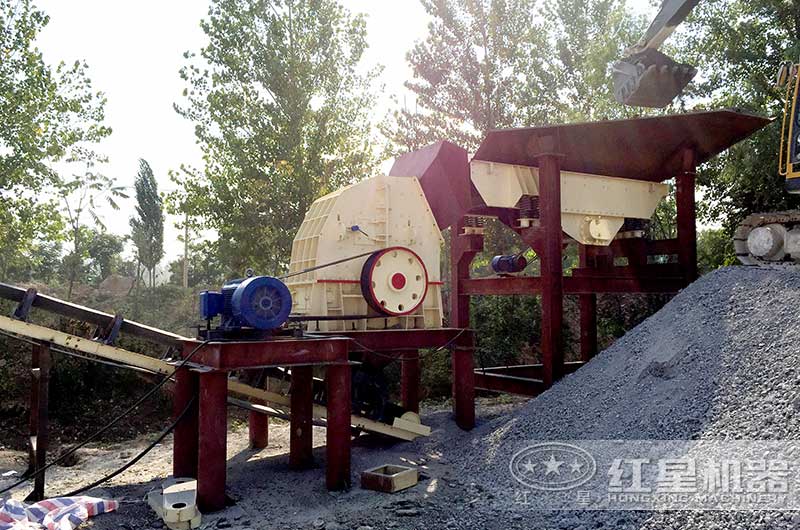 固定式石灰石碎石生產線現場